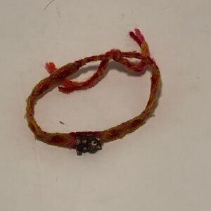 Colorful Woven Bracelet with Bead Accent